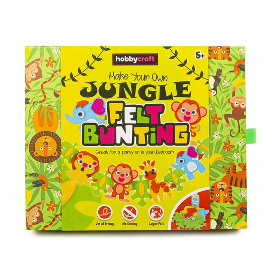 Make Your Own Jungle Felt Bunting Set image number 1