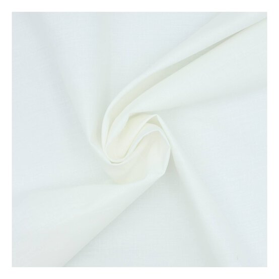 Ivory Polycotton Extra Wide Fabric by the Metre image number 1