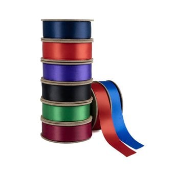 Navy Blue Double-Faced Satin Ribbon 18mm x 5m image number 5