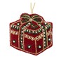 Hanging Beaded Gift Box Decoration 10cm image number 3