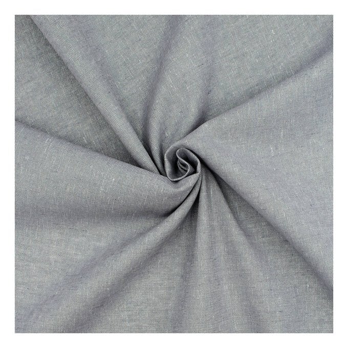 Robert Kaufman Essex Platinum Metallic Cotton Linen Fabric by the Metre image number 1