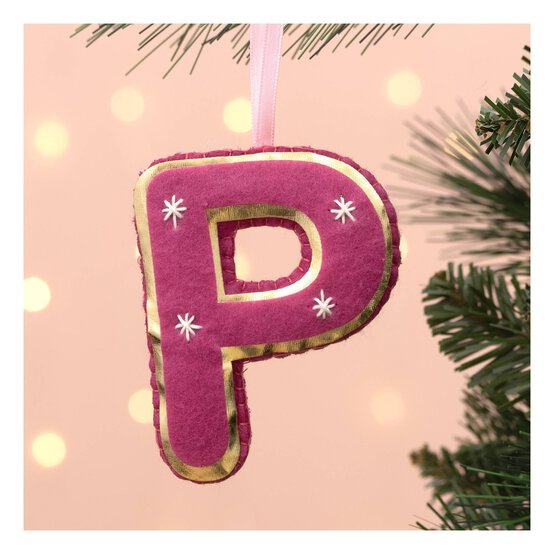 Hanging Felt Letter P Decoration image number 1