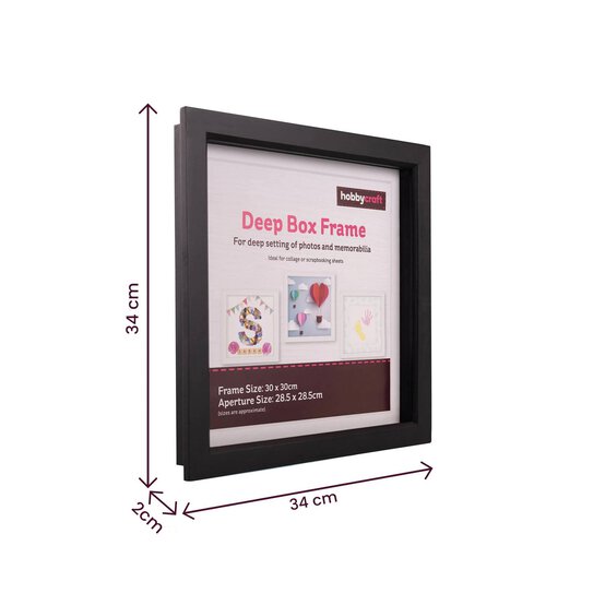 Black Deep Box Frame 28.5cm x 28.5cm image number 4