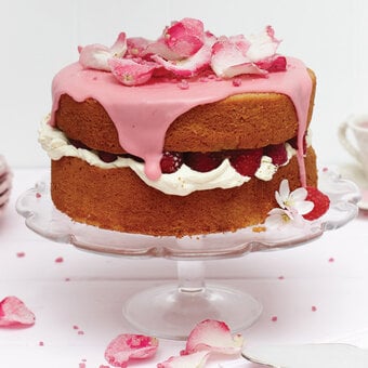 How to Make a White Chocolate Raspberry Rose Petal Cake