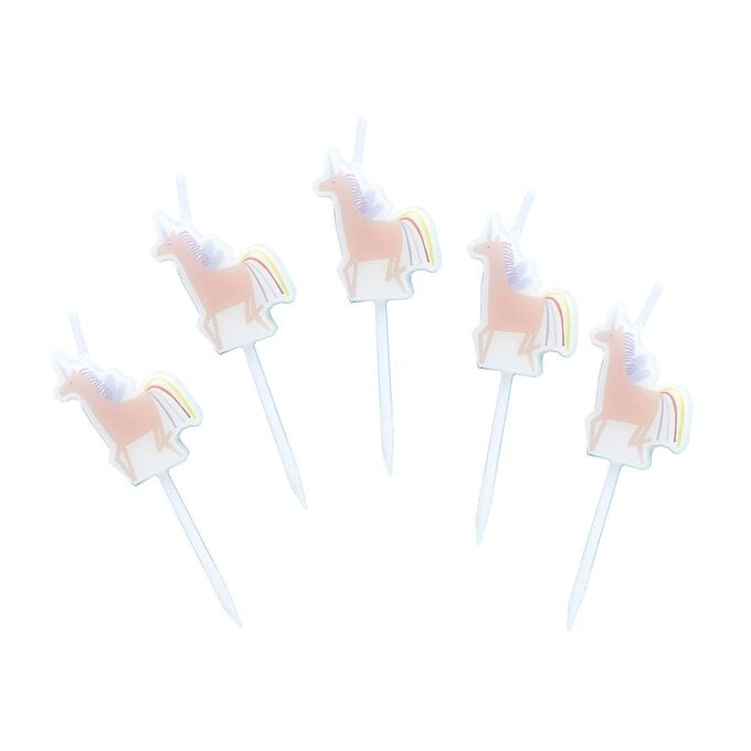Enchanted Unicorn Candles 5 Pack image number 1