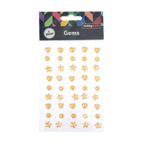 Adhesive Gold Gems image number 3