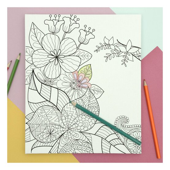 Wildflowers Colour-in Canvas image number 2