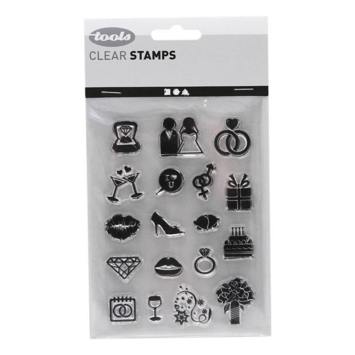 Mini Wedding Clear Stamp Set 18 Pack Hobbycraft