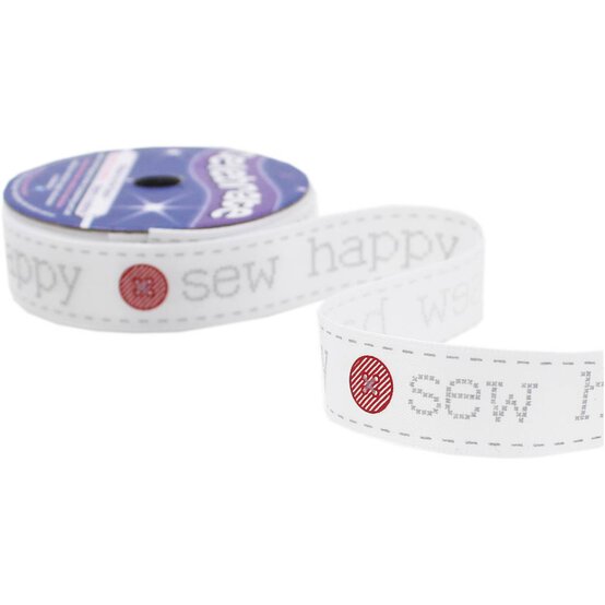 Sew Happy Satin Ribbon 16mm x 4m image number 3