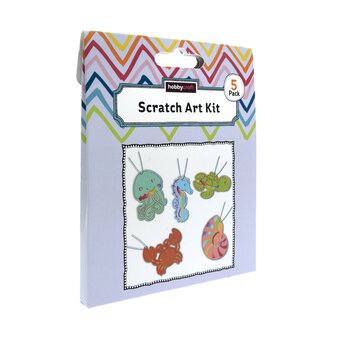 Sea Life Scratch Art Kit 5 Pack