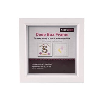 White Deep Box Frame 15cm x 15cm image number 2