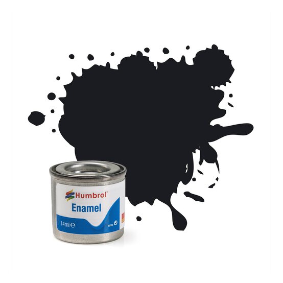 Humbrol 21 Black Enamel Gloss Paint 14ml  image number 1