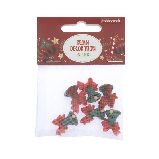 Christmas Bell Resin Decorations 6 Pack image number 3
