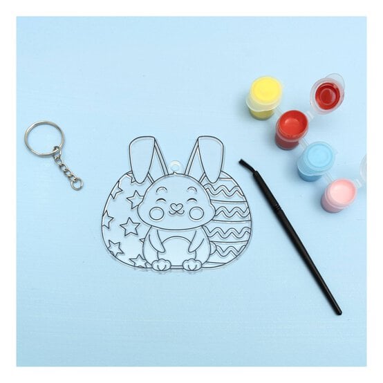 Paint Your Own Bunny Suncatcher Keyring Kit image number 1