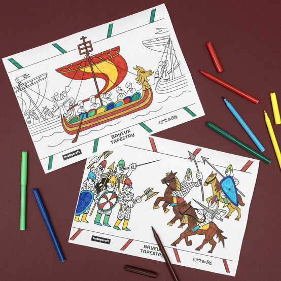 FREE Bayeux Tapestry Colouring Sheets image number 1