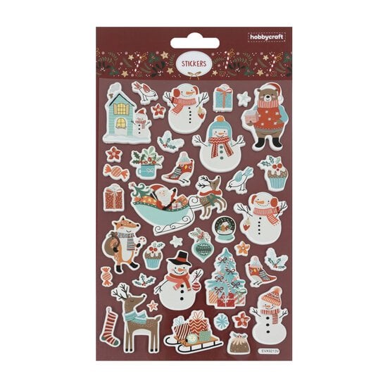 Snowmen and Sleigh Foam Stickers image number 4