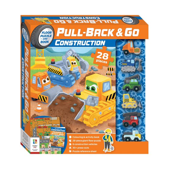 Pull-Back and Go Construction Vehicles Activity Set image number 1