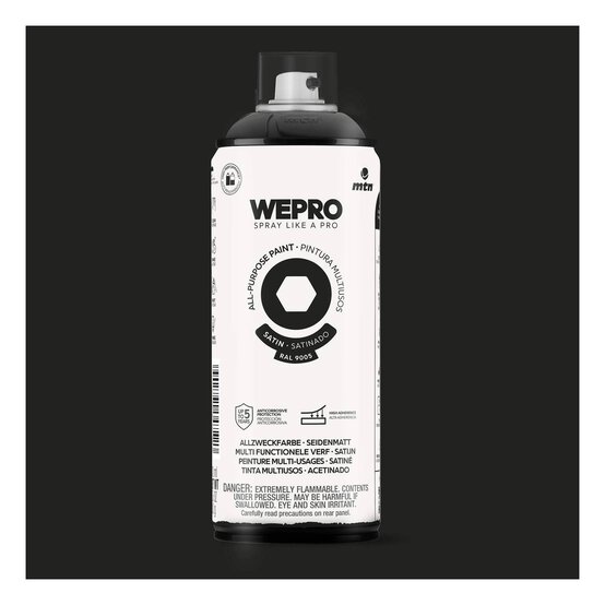 MTN WEPRO Cosmos Black Satin All-Purpose Paint 400ml image number 1