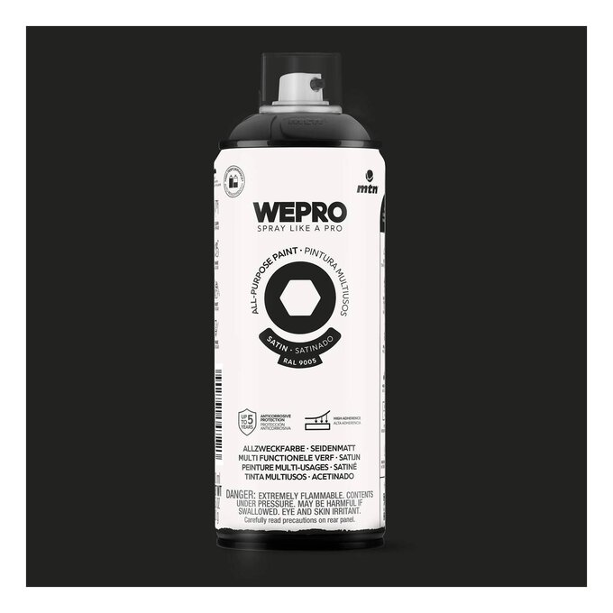 MTN WEPRO Cosmos Black Satin All-Purpose Paint 400ml image number 1