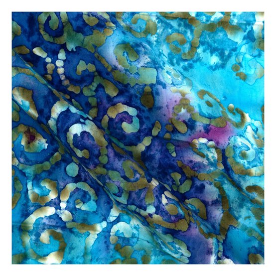 Blue and Purple Batik Cotton Fat Quarters 4 Pack image number 3