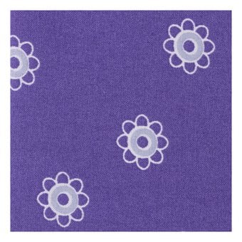 Purple Flower Single Cotton Fat Quarter image number 3