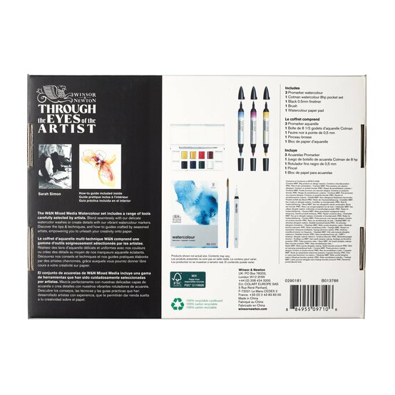 Winsor & Newton Mixed Media Watercolour Set 7 Pieces image number 7