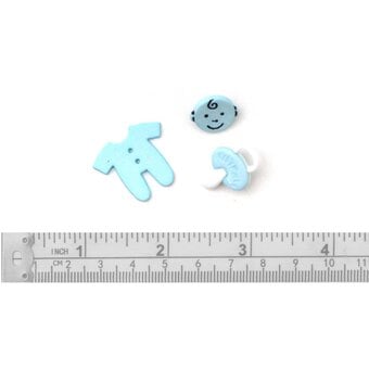Trimits Baby Blue Craft Buttons 5 Pieces image number 3