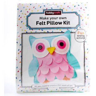 Make Your Own Felt Owl Pillow Kit image number 3