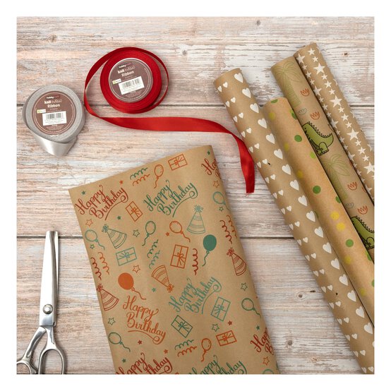 Assorted Polka Dot Kraft Paper Roll 70cm x 9m image number 2