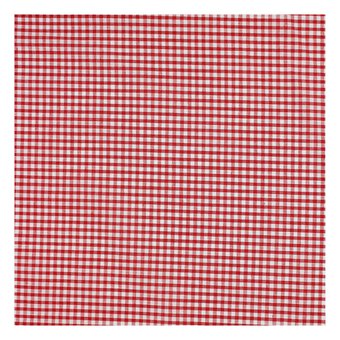 Red 1/8 Gingham Fabric by the Metre