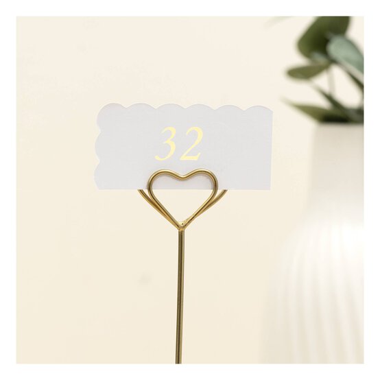 Gold Heart Table Number Stand image number 2