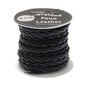 Black Braided Faux Leather 2.5m image number 1