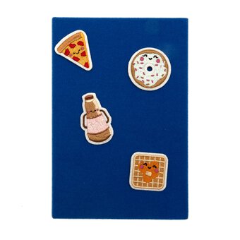Kawaii Food Patch Felt Notebook A5