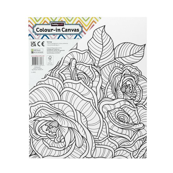 Big Flowers Colour-in Canvas image number 4