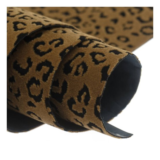 Brown and Black Patterned Flock Iron-On Vinyl 12 x 24 Inches image number 3