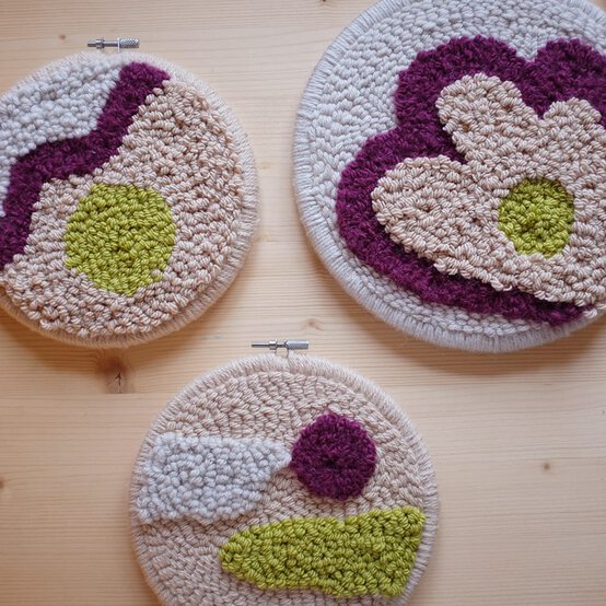 How to Make Abstract Punch Needle Hoop Art image number 1