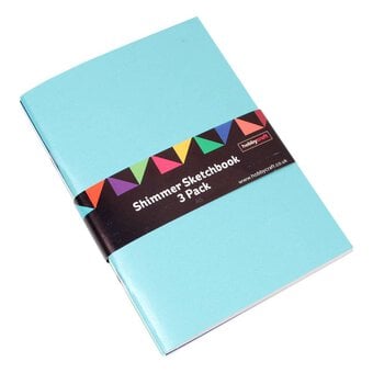 Blue Shimmer Sketchbook A5 3 Pack image number 2