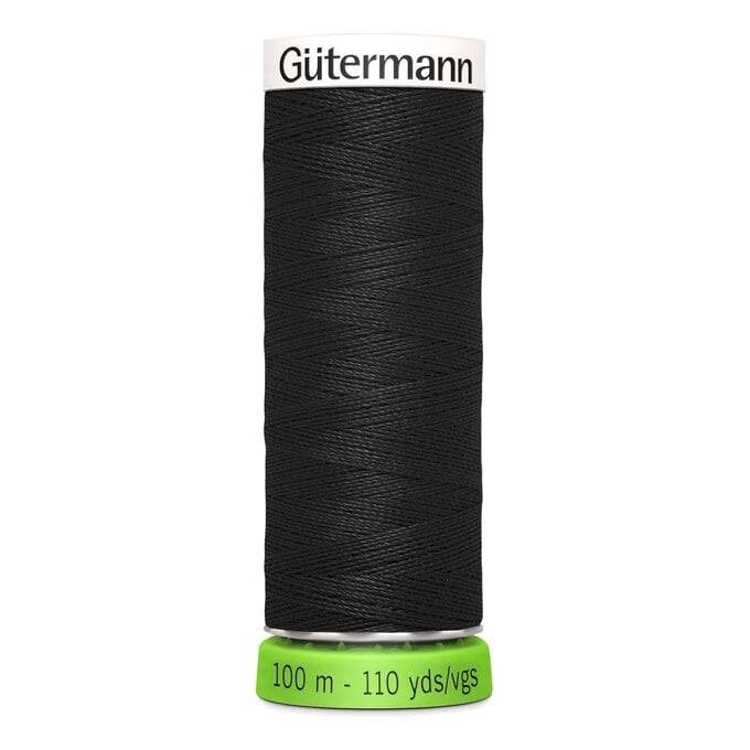 Gutermann Black Sew All Recycled rPET Thread 100m (000) image number 1