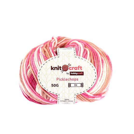 Knitcraft Pink Multi Picklechops DK Yarn 50g image number 1
