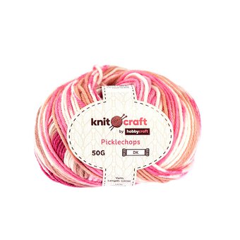 Knitcraft Pink Multi Picklechops DK Yarn 50g