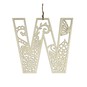 Wooden Filigree Hanging Letter W 12cm image number 2