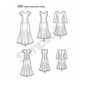 Simplicity Amazing Fit Dress Sewing Pattern 1537 (10-18)