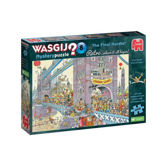 Wasgij Mystery 8 Retro Final Hurdle Jigsaw Puzzle 1000 Pieces image number 1