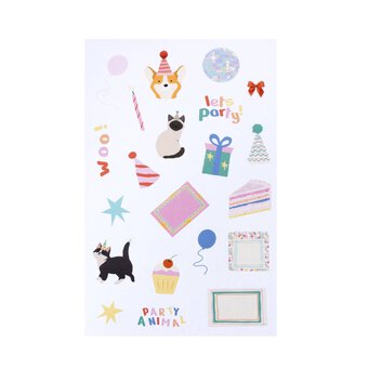 Let's Party Paper Stickers