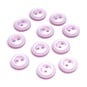 Hemline Lilac Spiral Edge Buttons 13.75mm 11 Pack image number 1