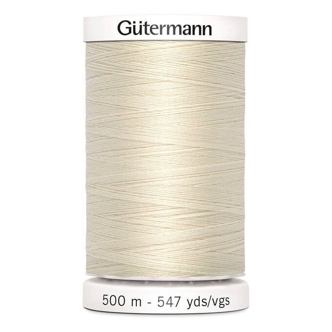Gutermann Cream Sew All Thread 500m (802) image number 1