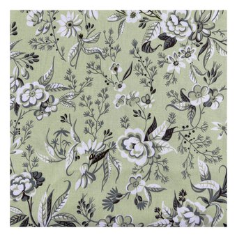 V&A Pressed in Time Trailing Leaves Cotton Fabric by the Metre