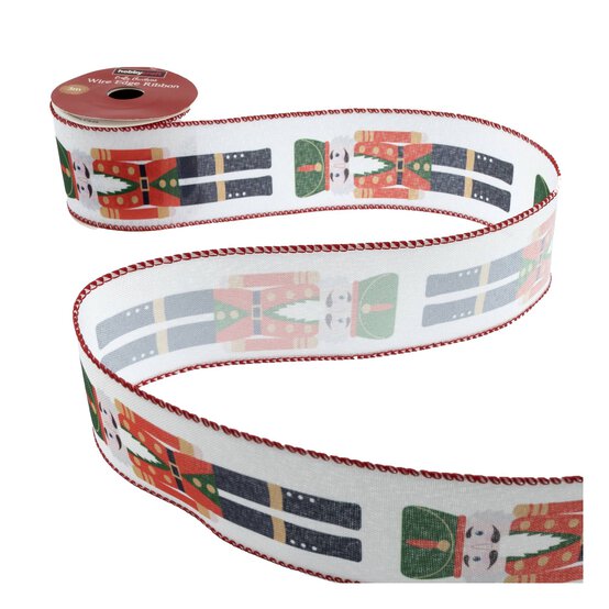 Nutcracker Wire Edge Ribbon 63mm x 3m image number 1
