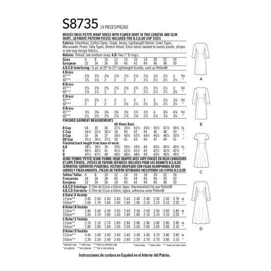 Simplicity Women's Dress Sewing Pattern S8735 (U5 16-24) image number 2