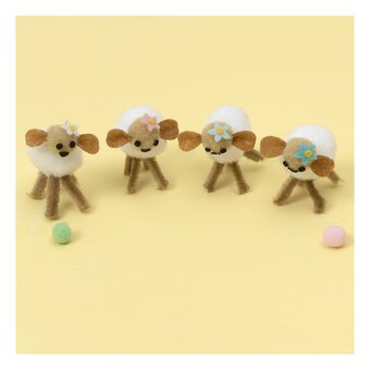 Felt Sheep Embellishments 4 Pack